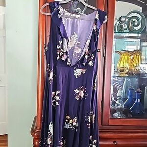 Society Stitch Navy blue Floral Summer Dress size XL